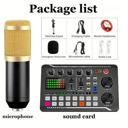 Podcast Microphone Sound Card Console Studio
