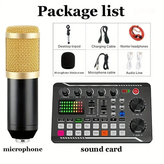 Podcast Microphone Sound Card Console Studio